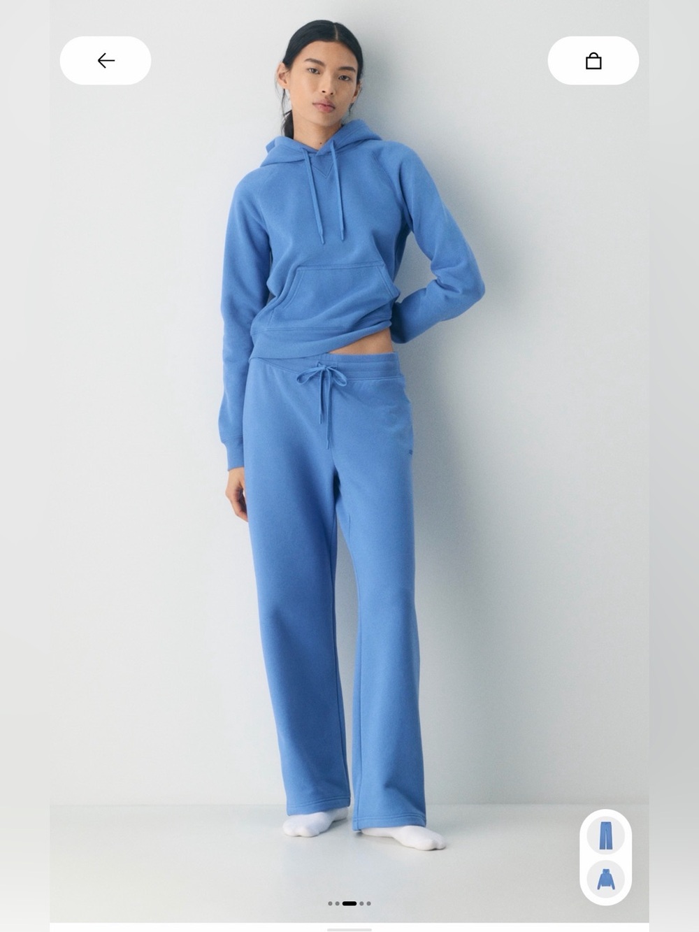 Aritzia cozy sweatfleece snug banded sweatpants french blue S